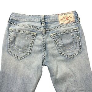 True Religion Rocco Relaxed Skinny Jeans Mens 34x33 Light Wash Denim Super T